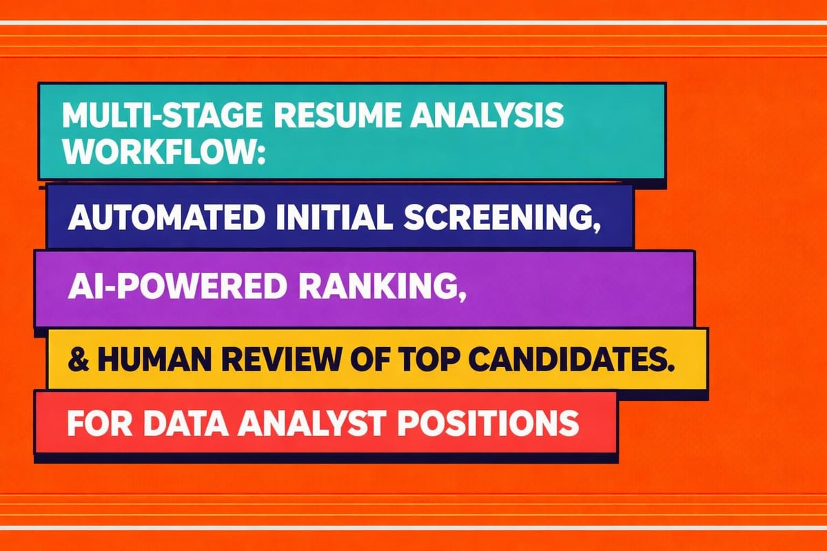 Resume screening workflow stages