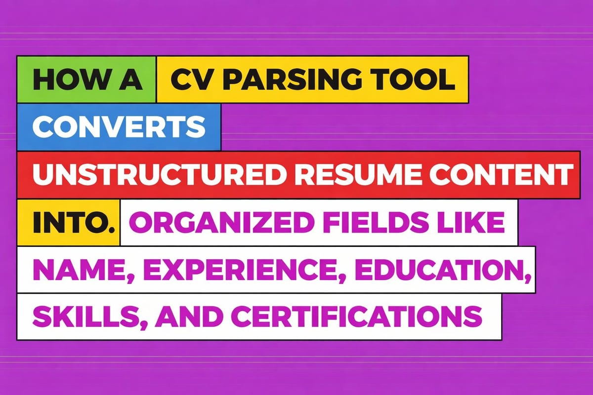 CV parsing data extraction process
