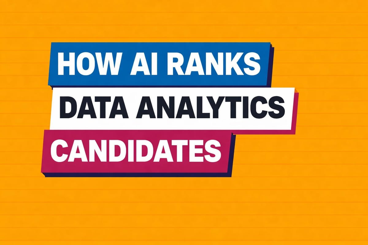 AI ranking system for data analytics candidates
