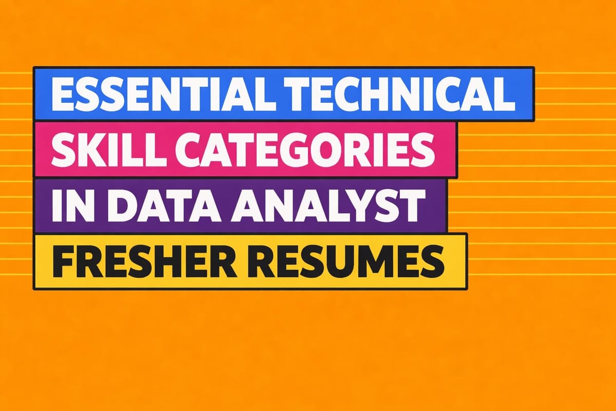 Technical skill categories for data analyst resumes