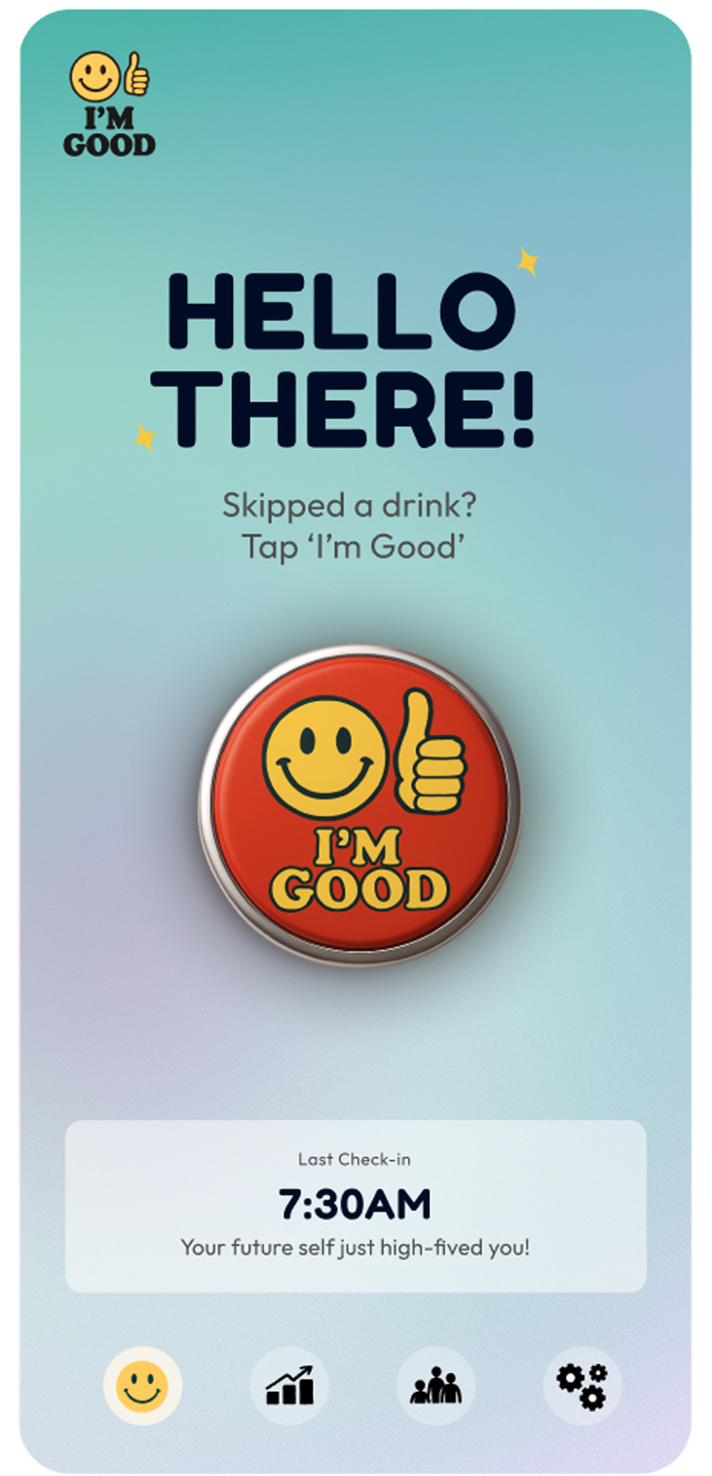 Screenshot of the I'm Good App