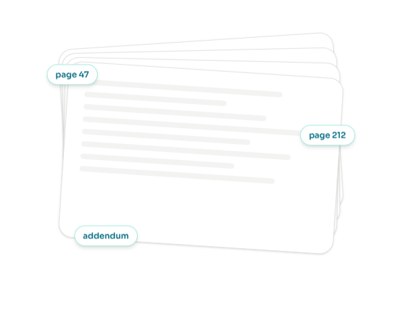 Medical record pages with page 47, page 212 and addendum markers