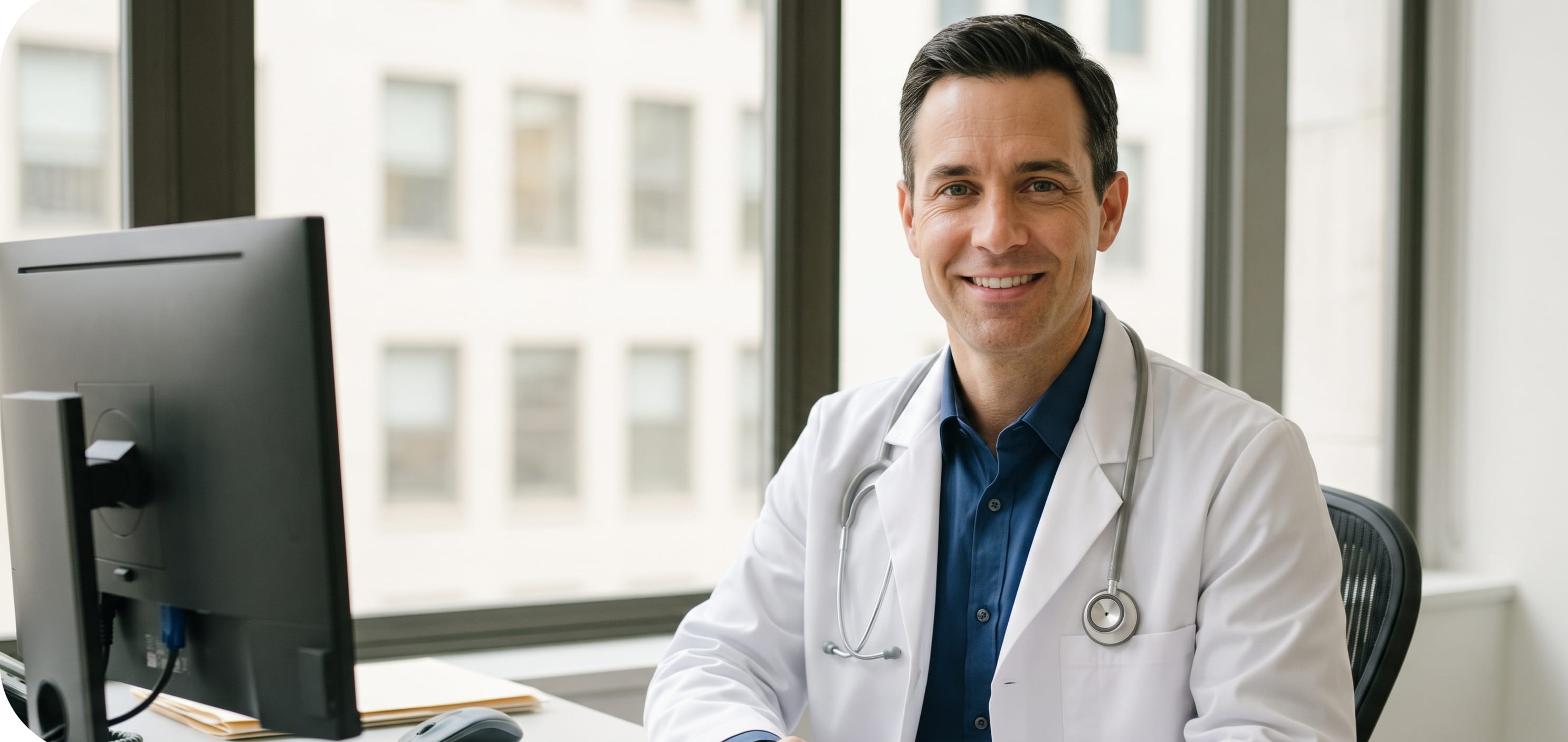 Healthcare professional using Hathr.AI HIPAA-compliant AI