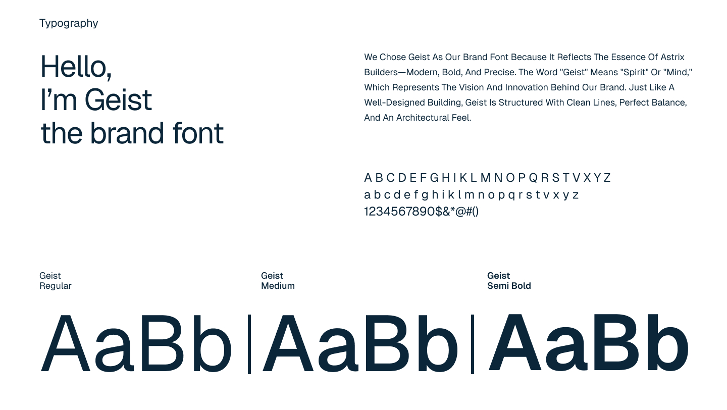 Astrix Builders typography