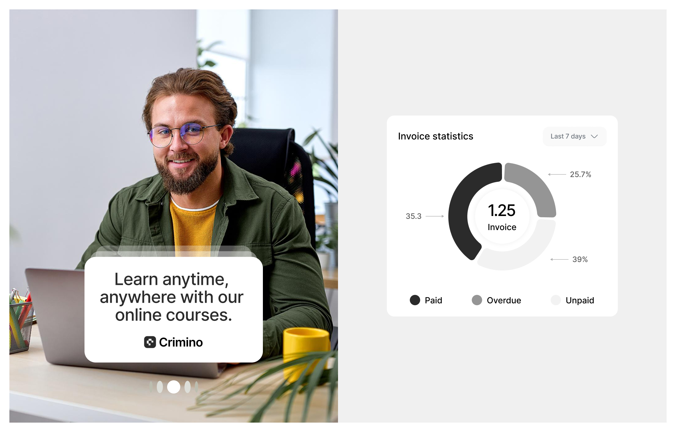 Crimino analytics and invoice insight