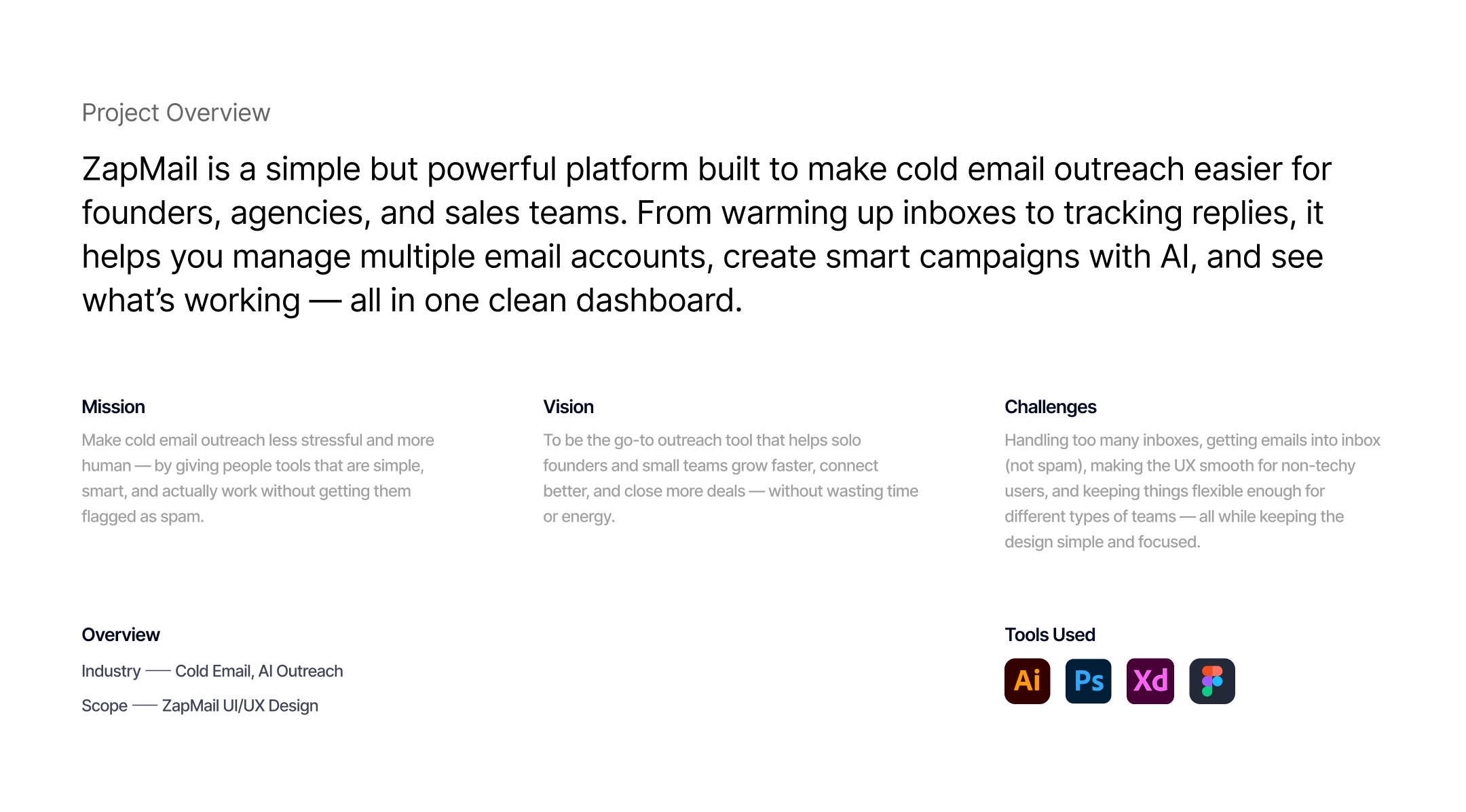 ZapMail project overview, mission, vision, and challenges