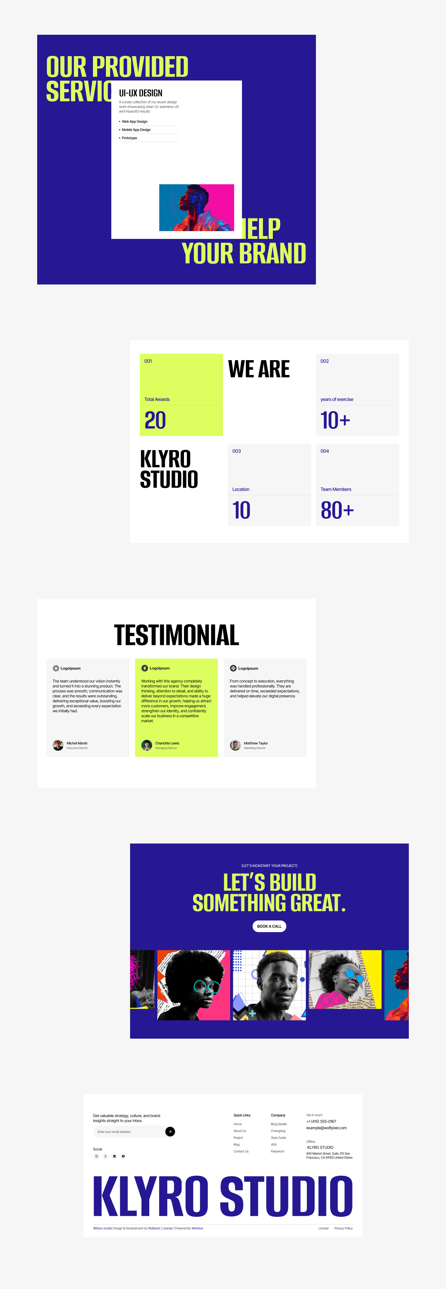 Klyro Studio Webflow style guide