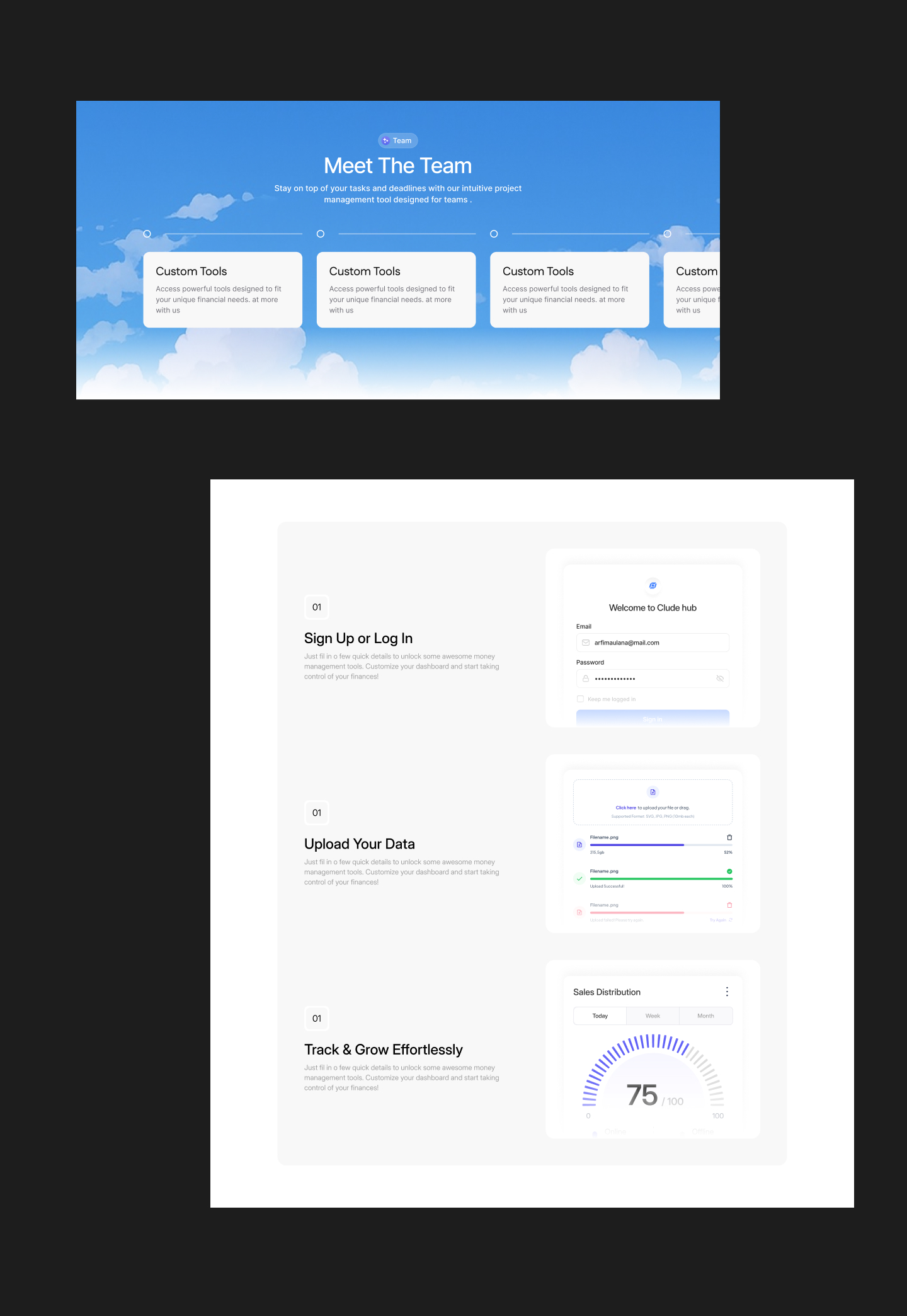 UnifyIQ SaaS feature and product sections