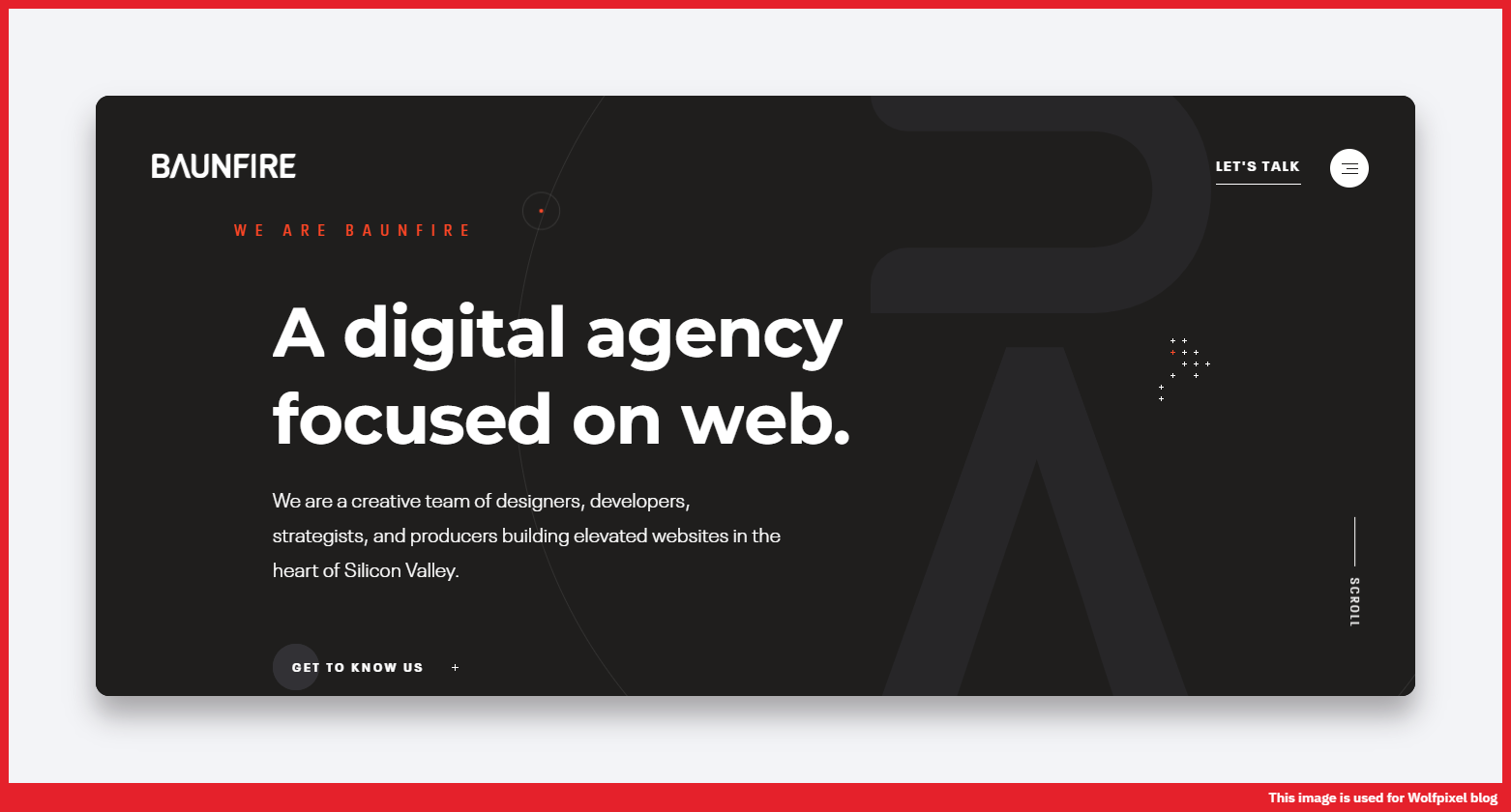 Baunfire B2B corporate website example