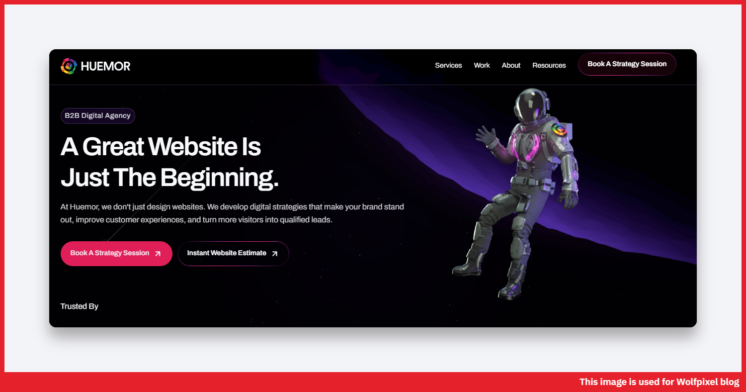 Huemor conversion focused website redesign case study