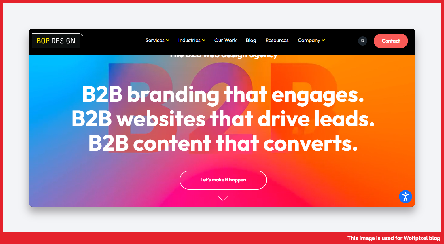 Bop Design B2B website redesign case study