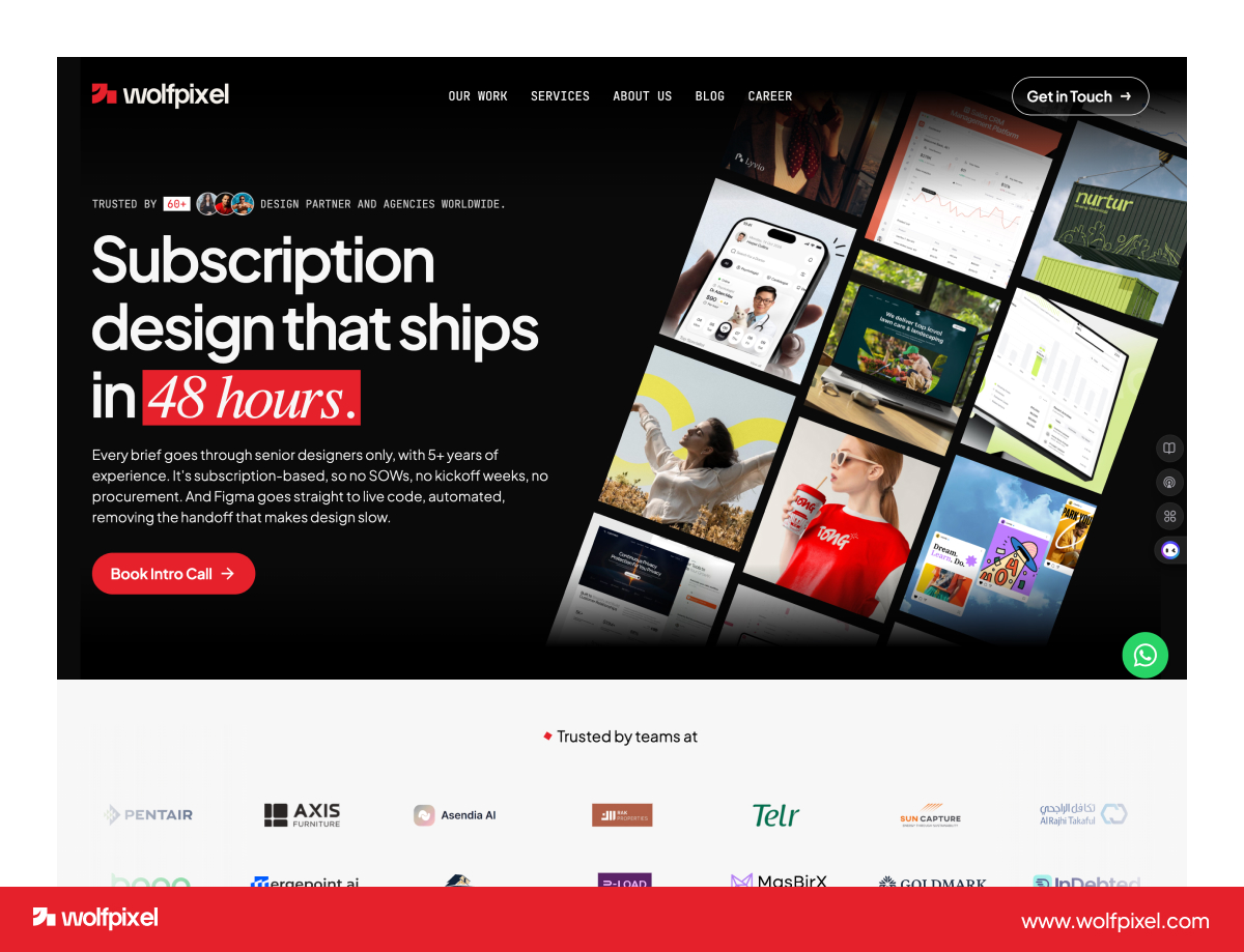 wolfpixel saas ui ux design case study Austin