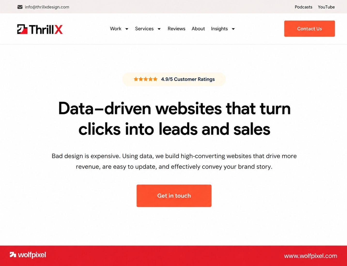 ThrillX conversion focused web design agency.