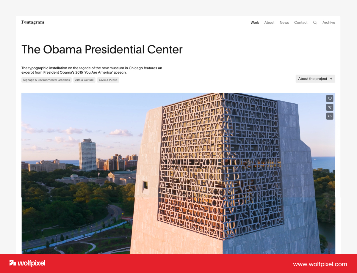 Pentagram branding agency work example