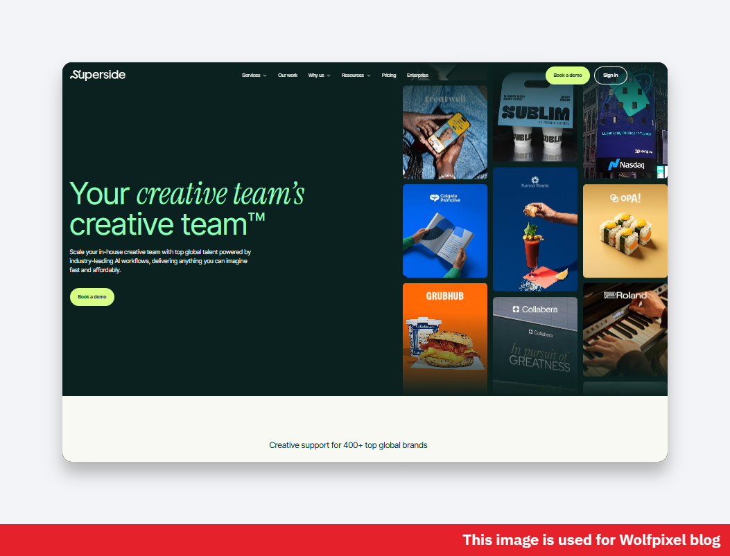 Superside creative-at-scale work example
