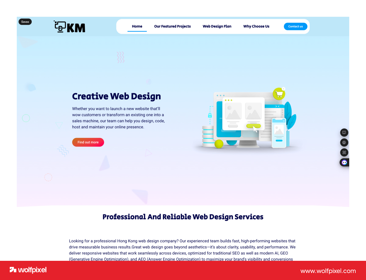 KM Web Design Hong Kong luxury retail website design