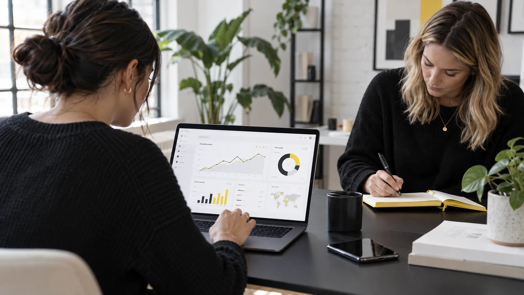 Usability testing session evaluating a dashboard interface
