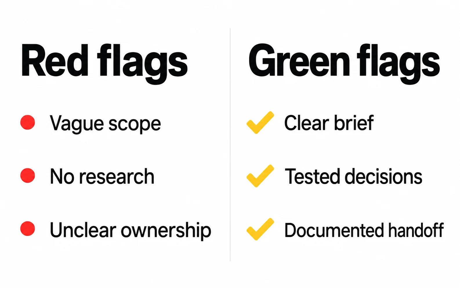 design partner red green flags Red flags and green flags for evaluating a design partner