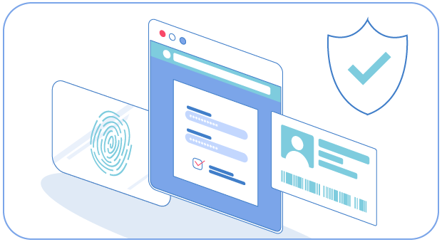 Bordered design with login ID and auth check