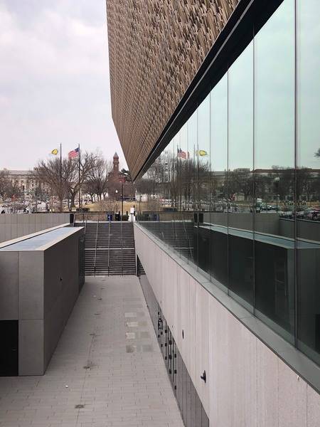 Walkable fire-rated skylight/floor by Greenlite Glass at NMAAHC, Washington, DC.