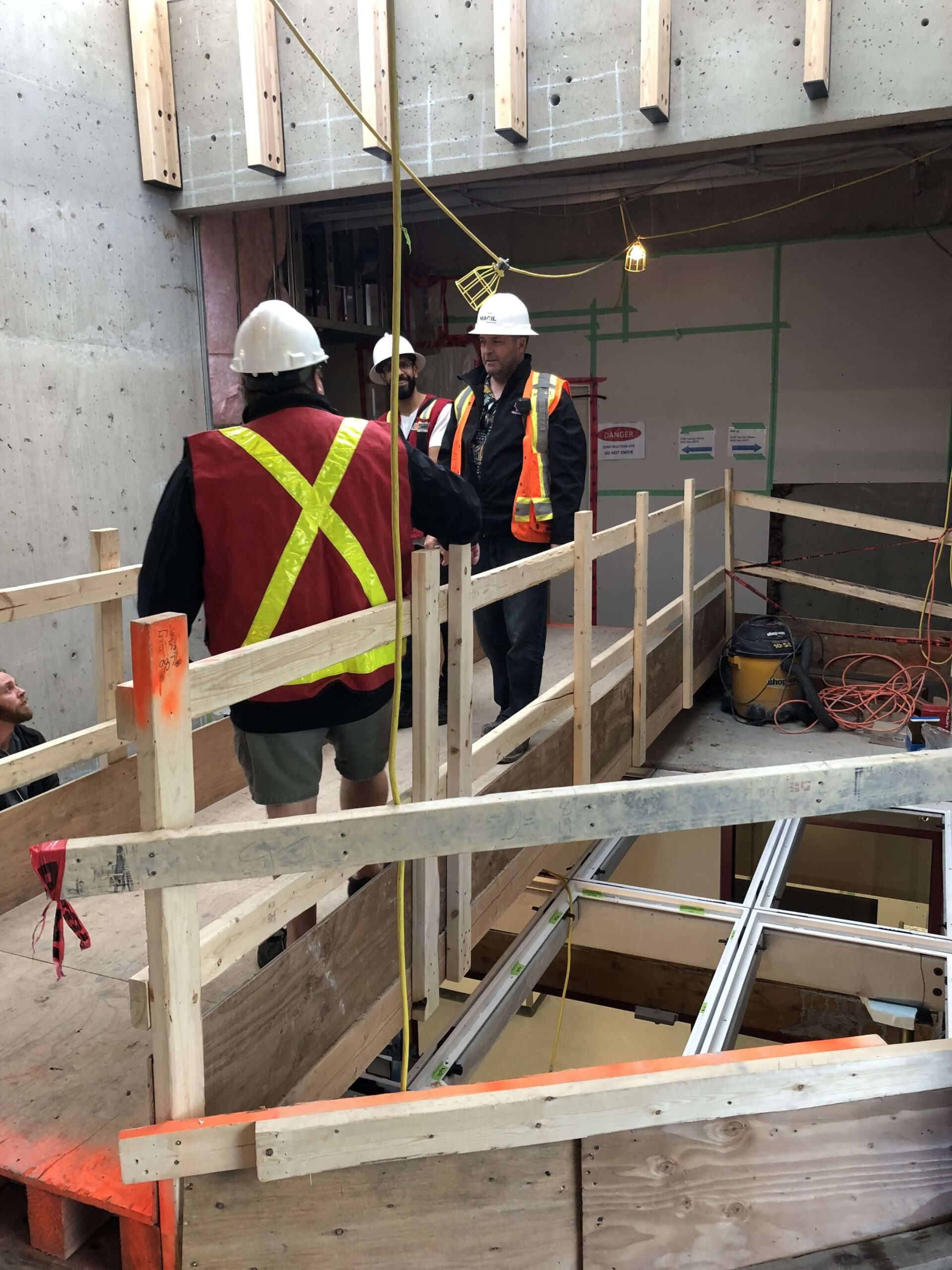 Walkable fire-rated skylight/floor by Greenlite Glass at SIMON FRASER UNIVERSITY, Burnaby, BC.