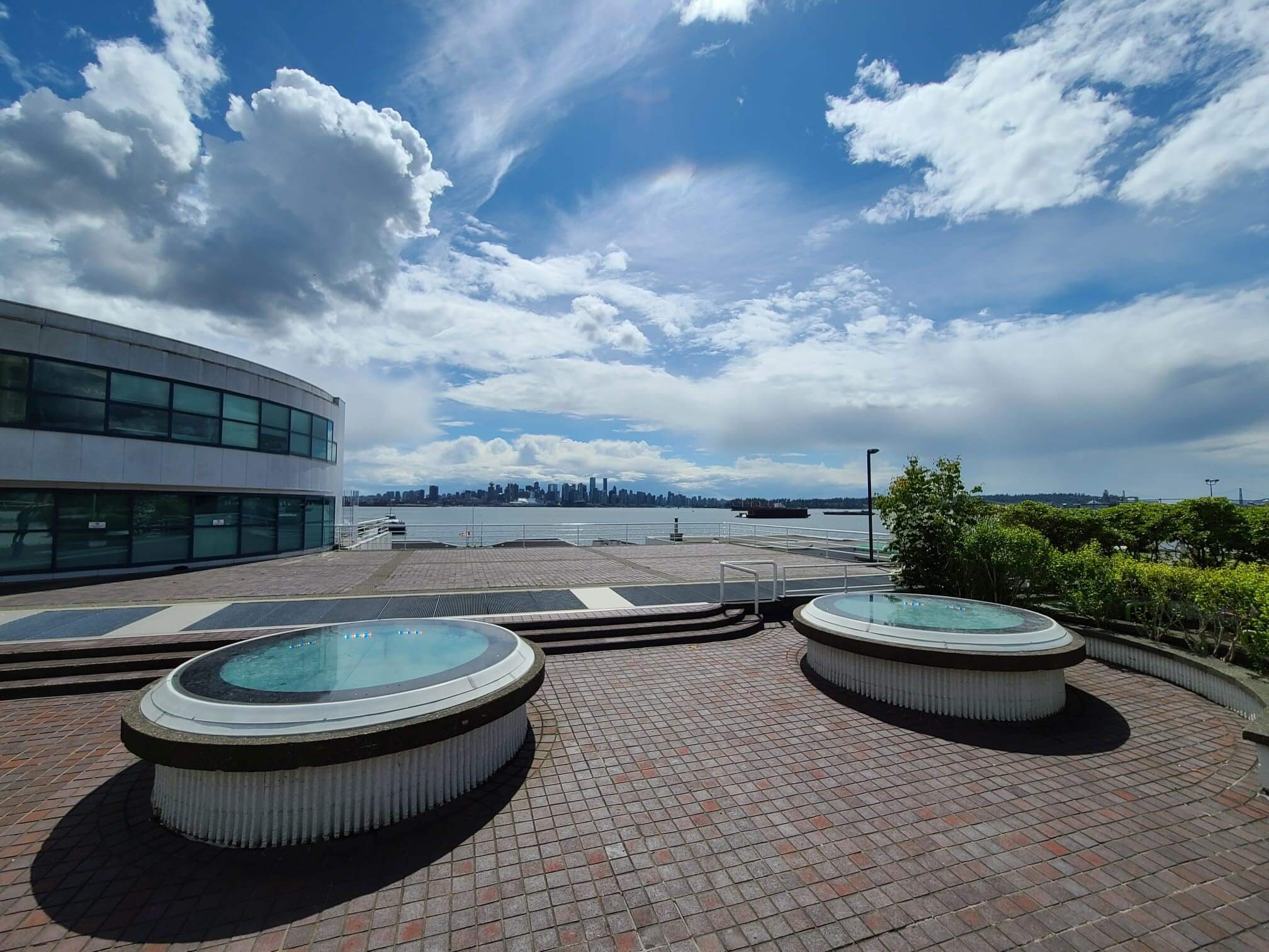 Structural walkable glass floor by Greenlite Glass at TRANSLINK LONSDALE BUS LOOP, North Vancouver, BC.