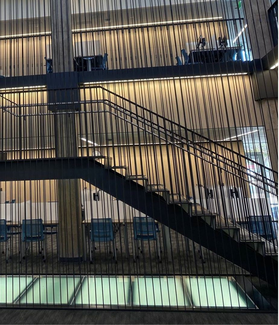 Walkable fire-rated skylight/floor by Greenlite Glass at COLLEGE OF THE DESERT, Palm Desert, CA.