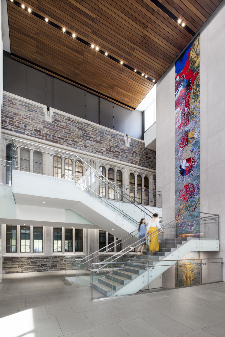 Walkable fire-rated skylight/floor by Greenlite Glass at PRINCETON UNIVERSITY, Princeton, NJ.