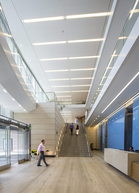 Walkable fire-rated skylight/floor by Greenlite Glass at ASSOCIATION OF AMERICAN MEDICAL COLLEGES, Washington, DC.