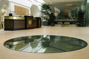 LITEFLAM walkable fire-rated skylight system in a modern building