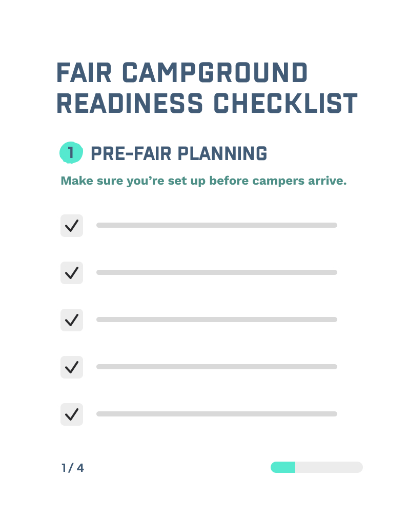 An example graphic of the fair ground readiness checklist