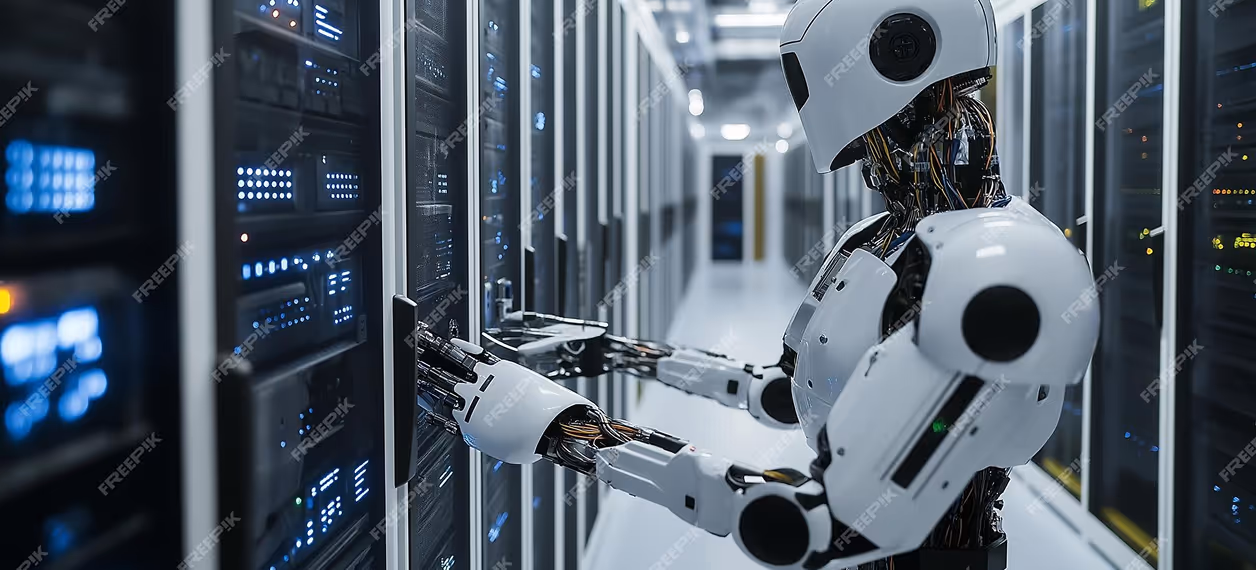 Ai Robot in Server Room