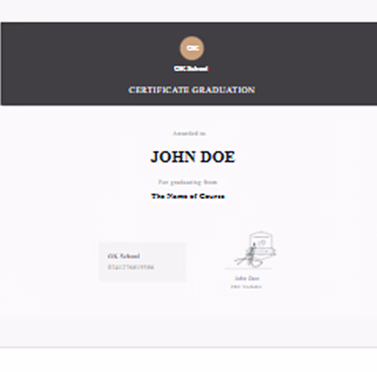 Certificate of completion