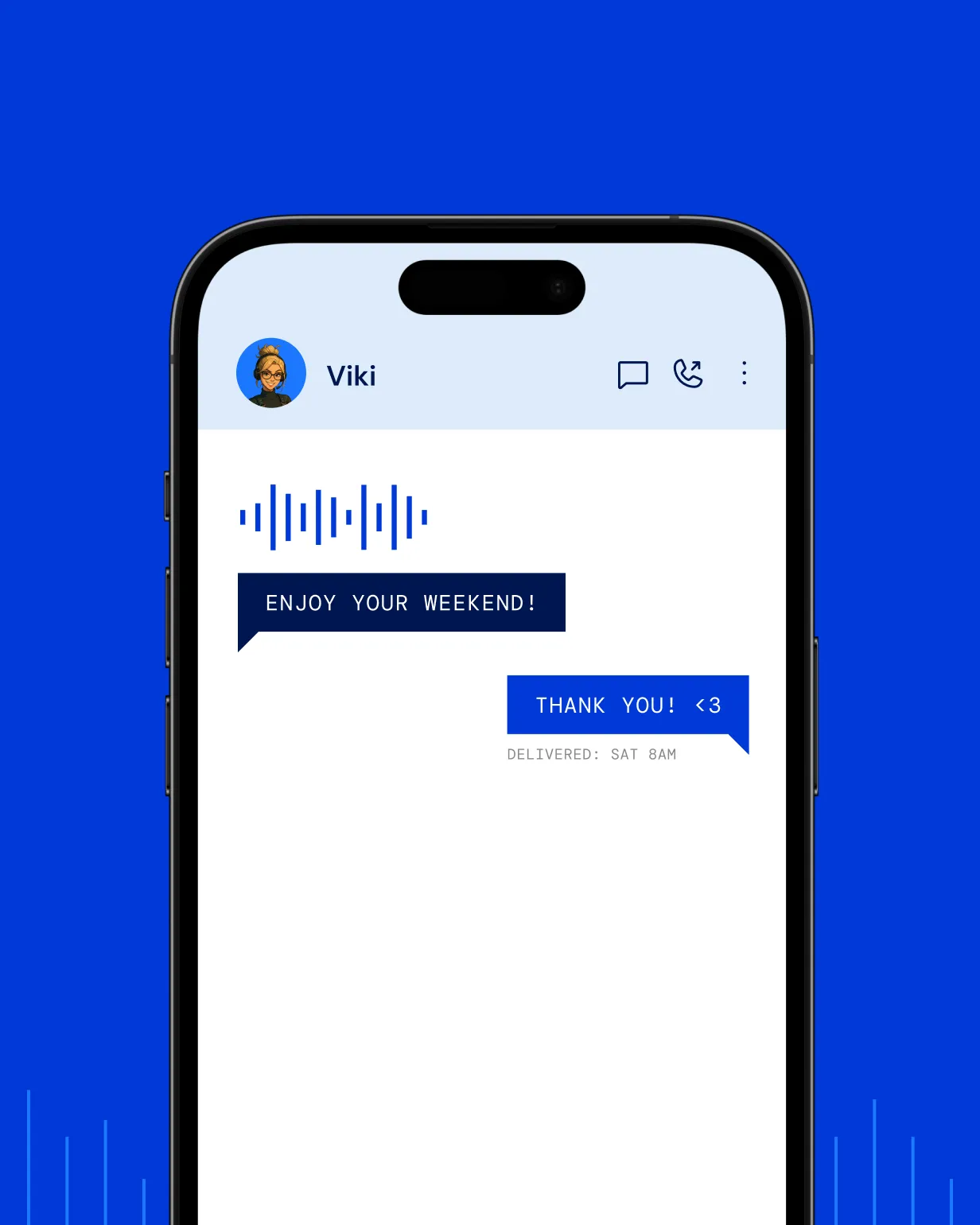 Chat interface with Viki from Voice ERP