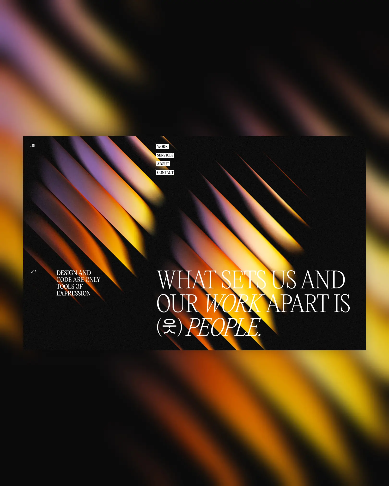 Animated website hero