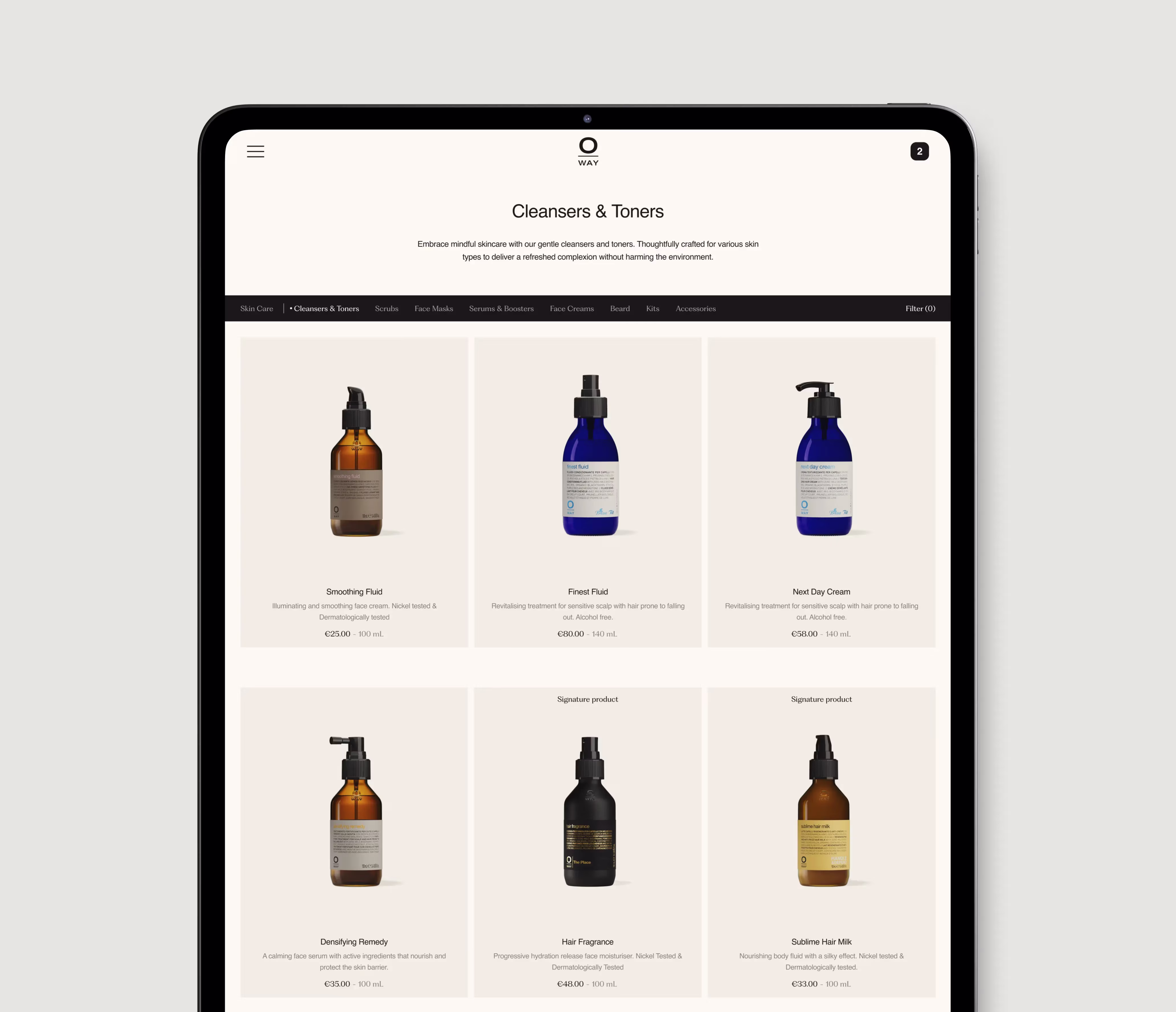 Products grid view