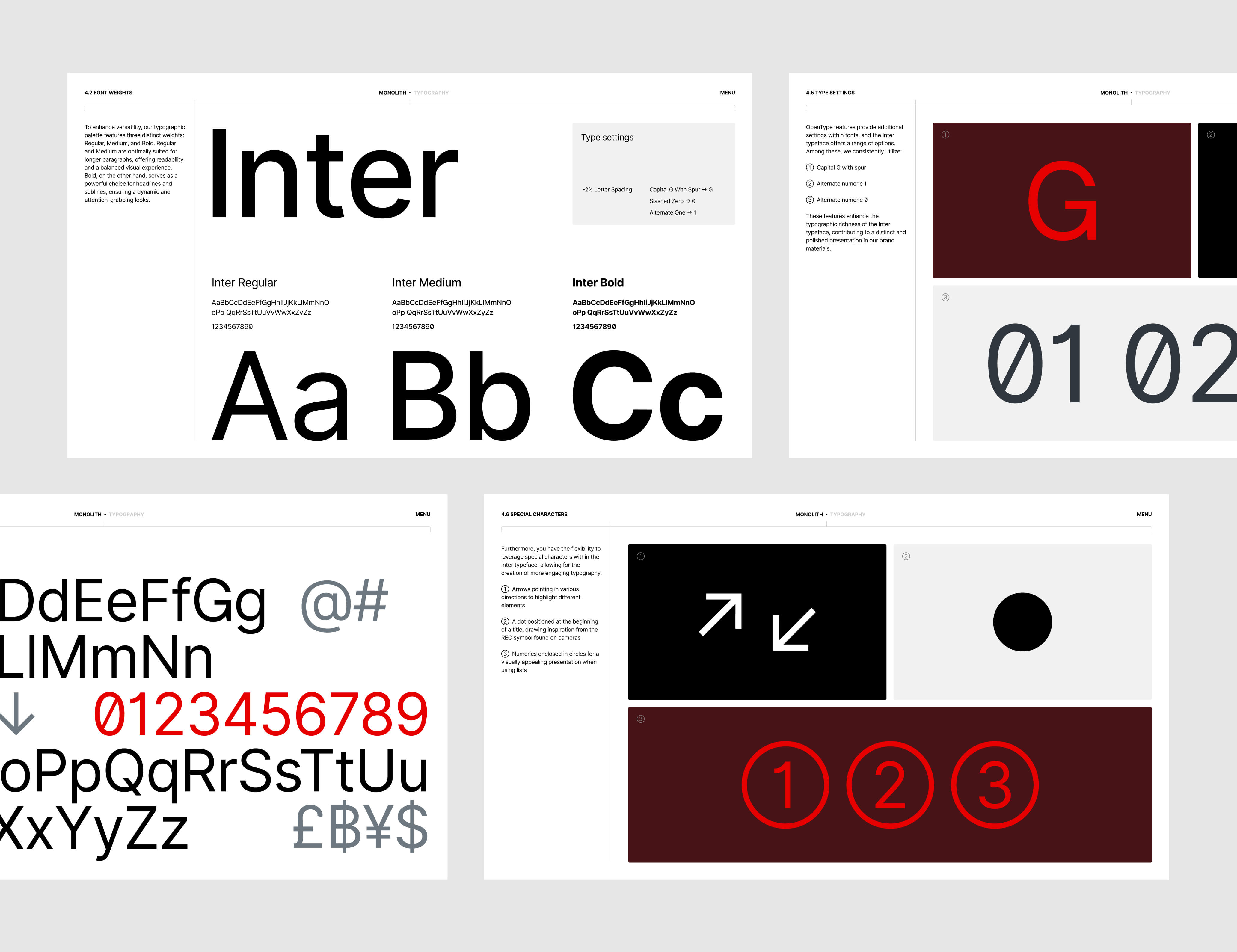 Brand typography slides