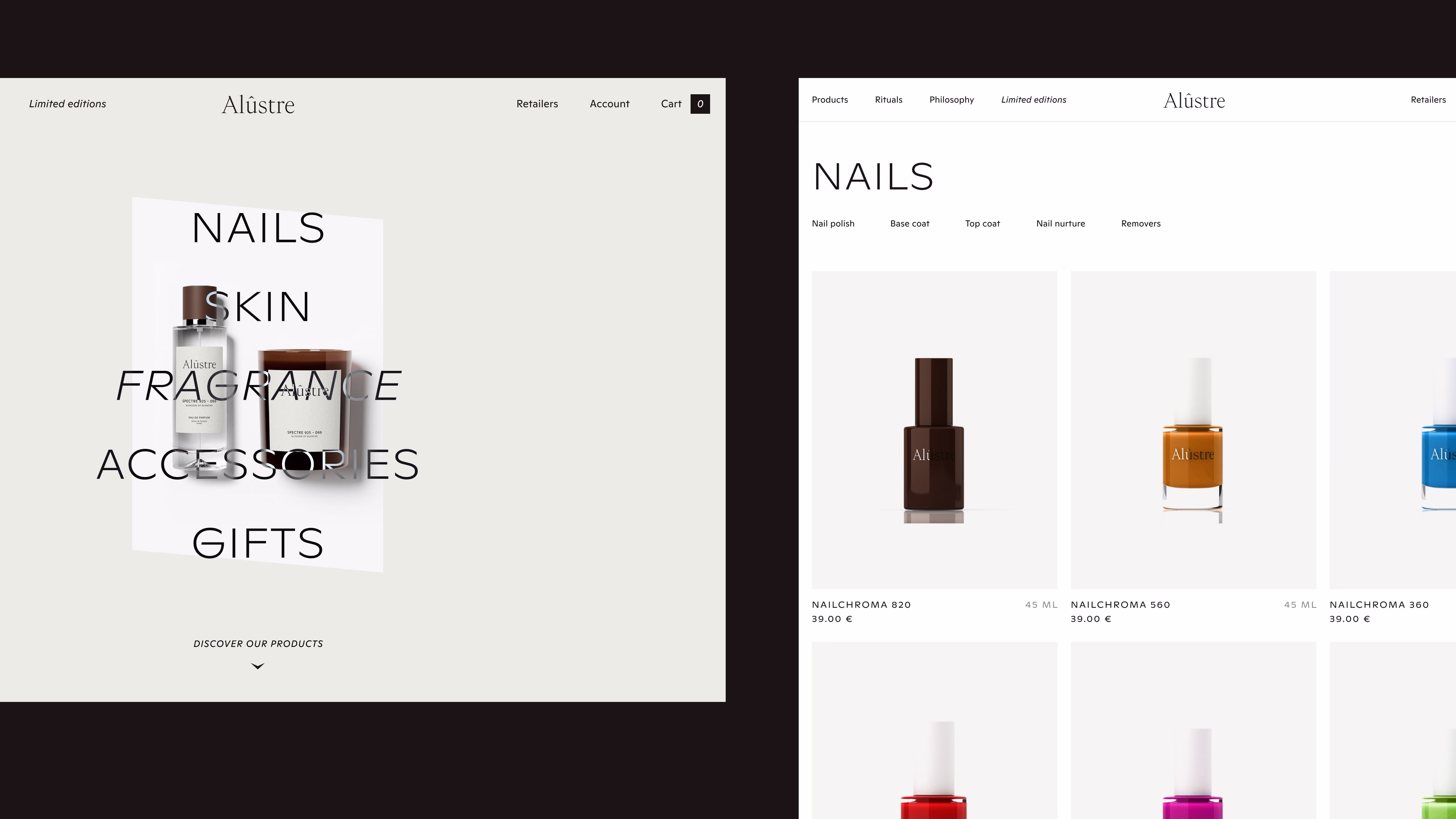 Product listing pages