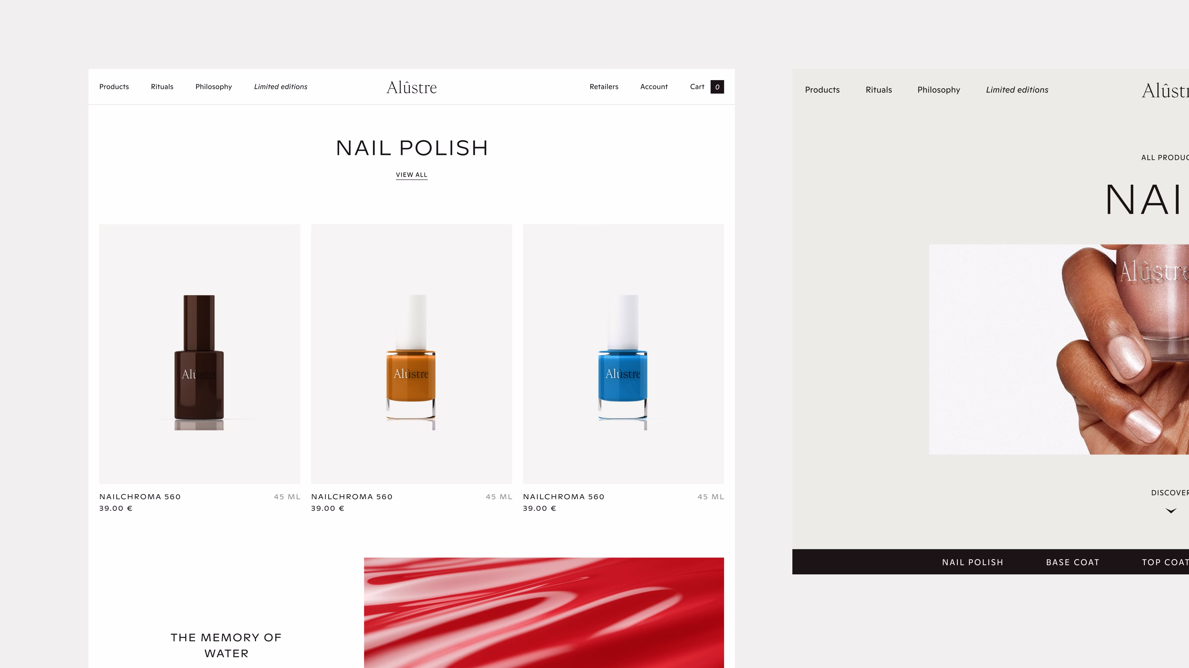 Product listing page