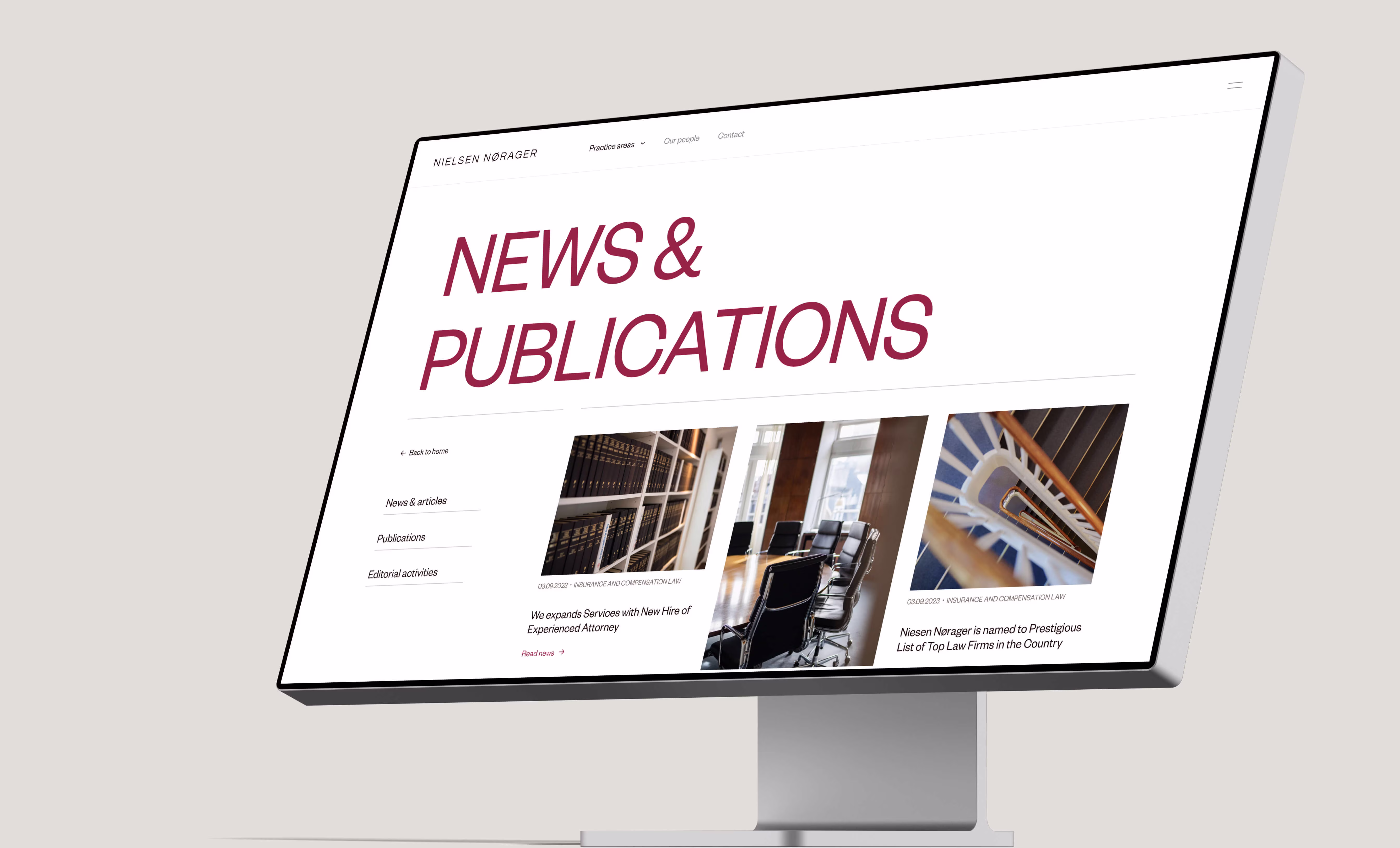 News and publications page