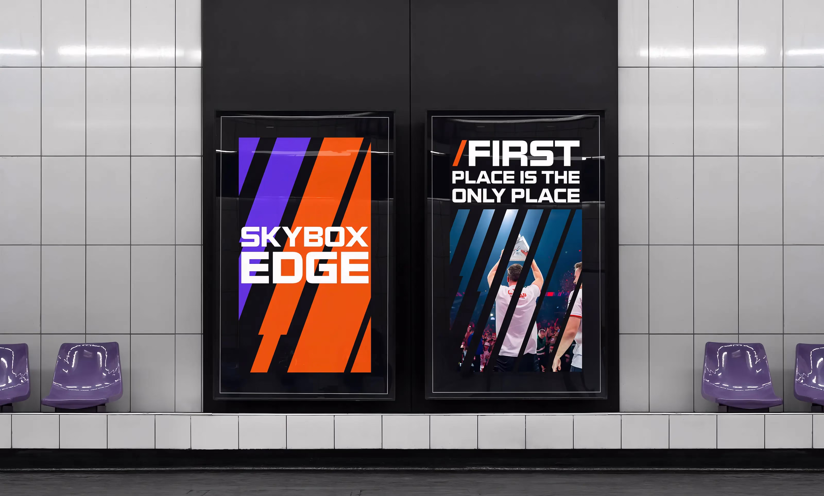 Billboards the metro station