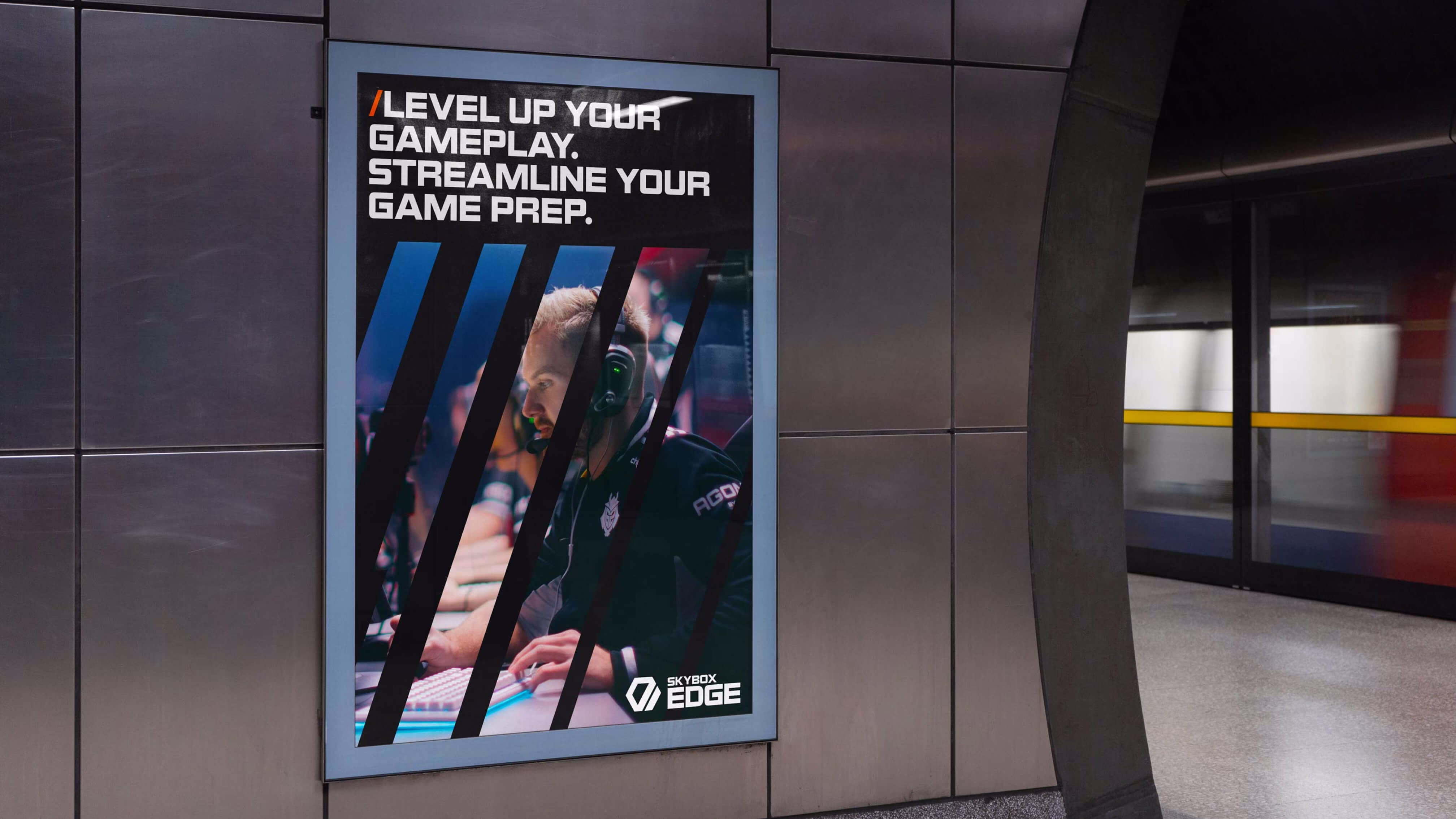 Billboard in the metro station