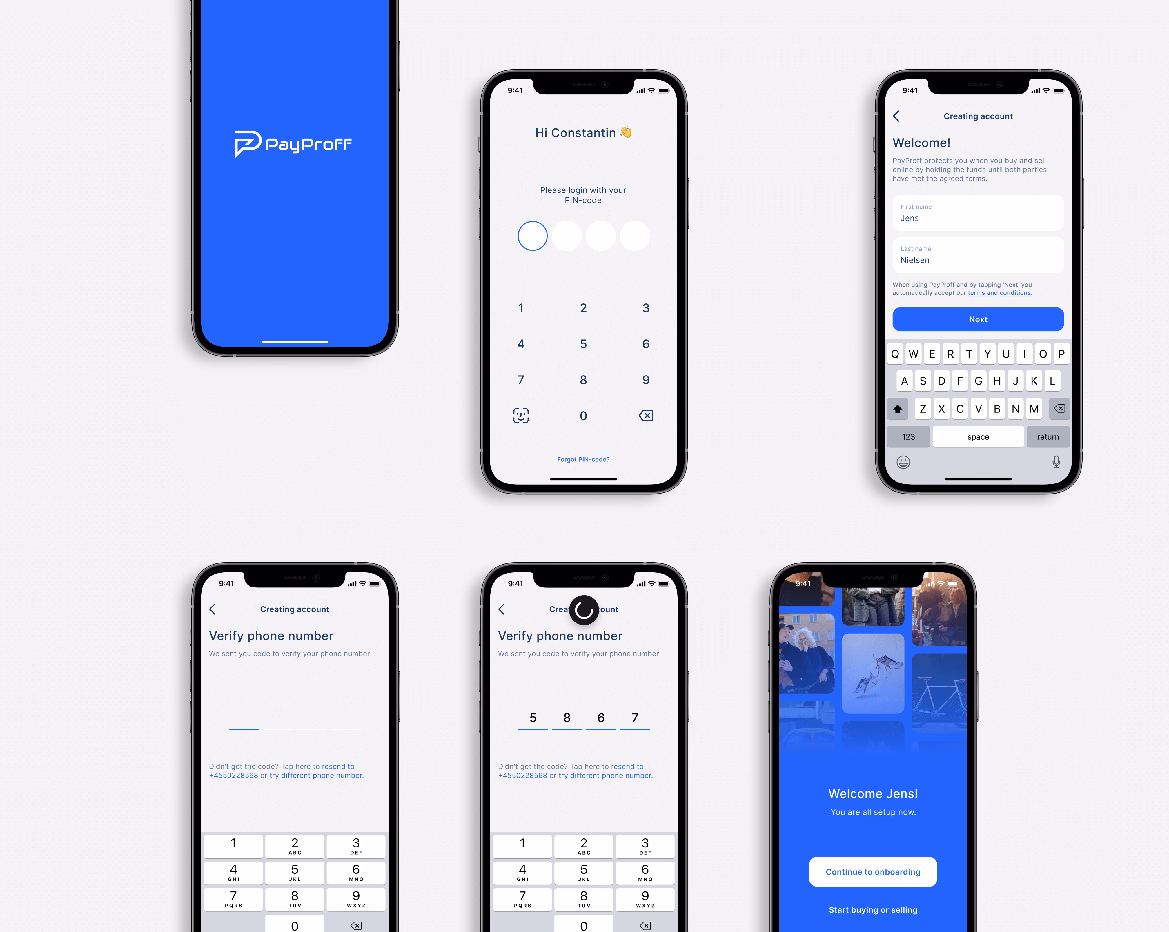 App screens overview