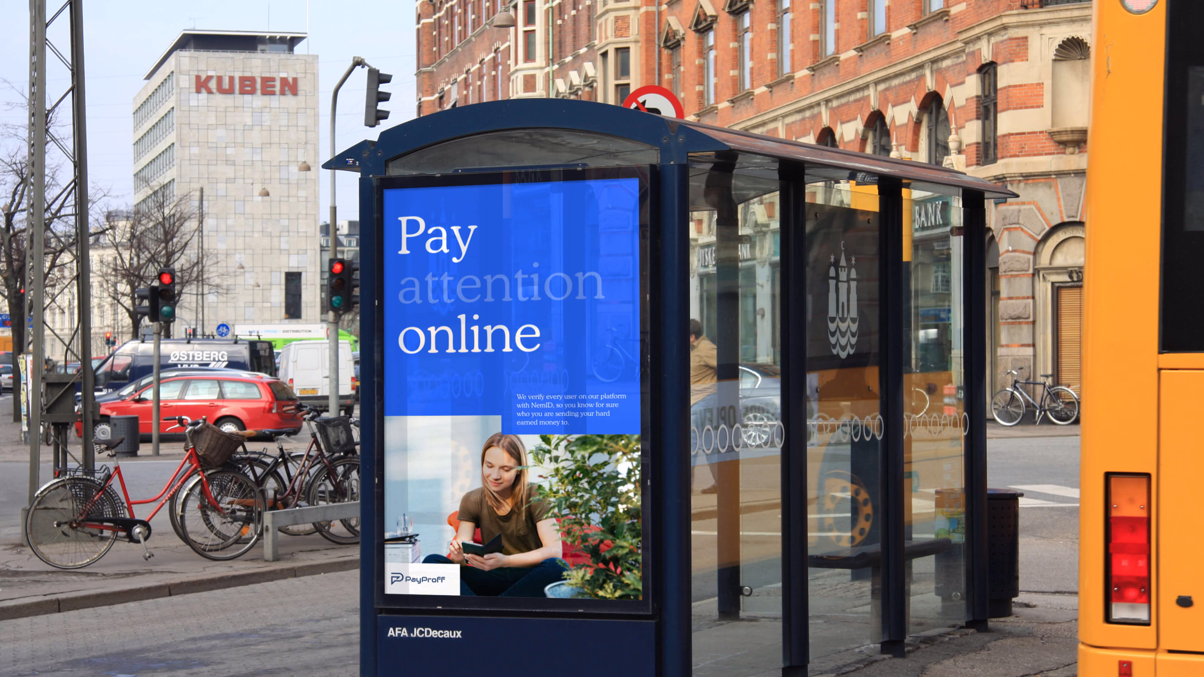 OOH billboard at the bus station