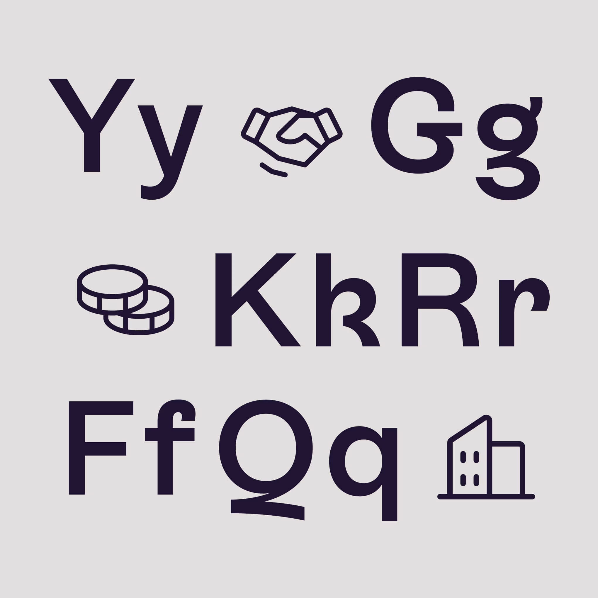 Icons and typography