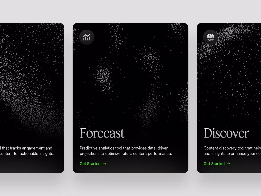 Animated UI cards