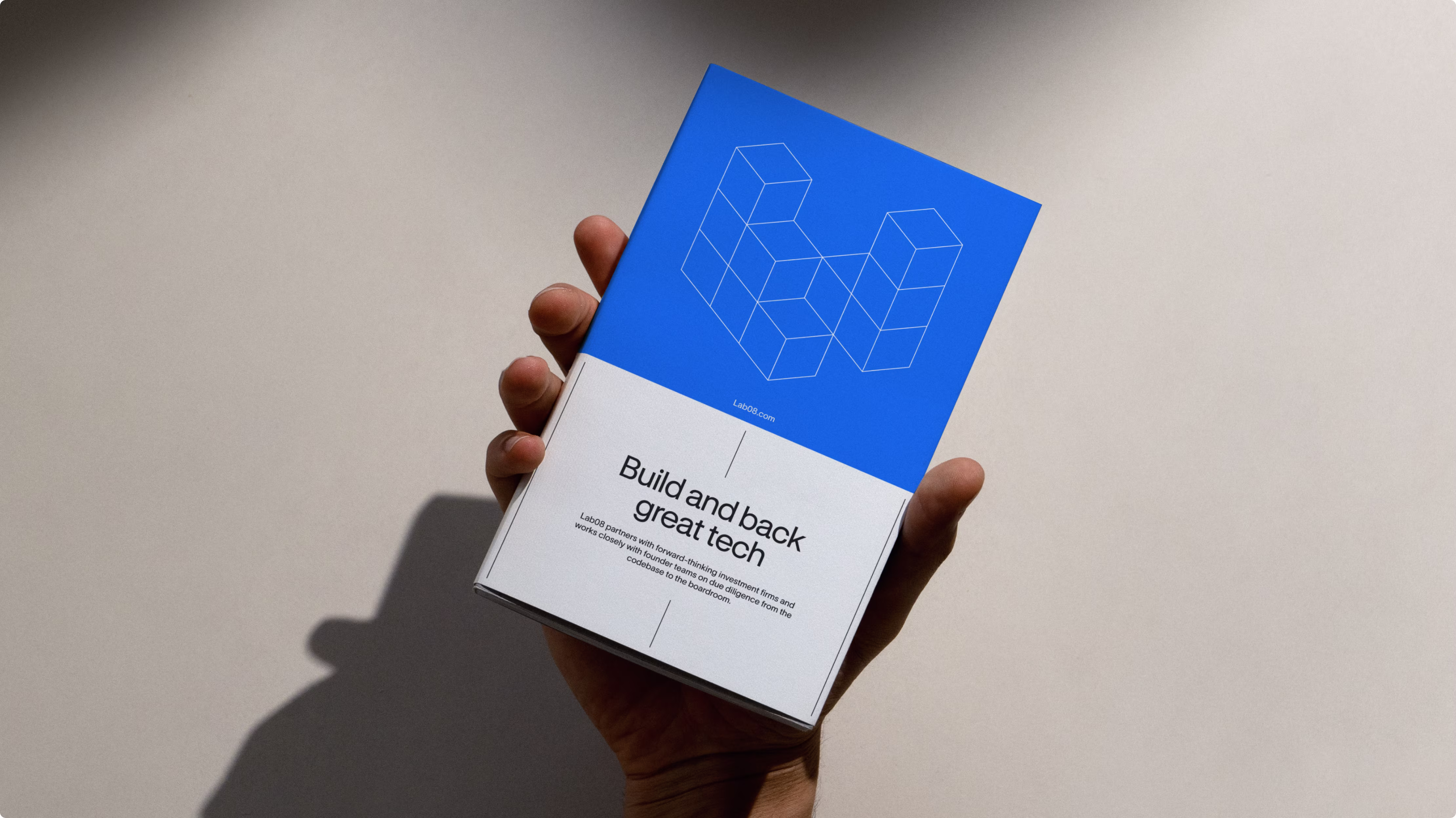 Brochure with brand illustration