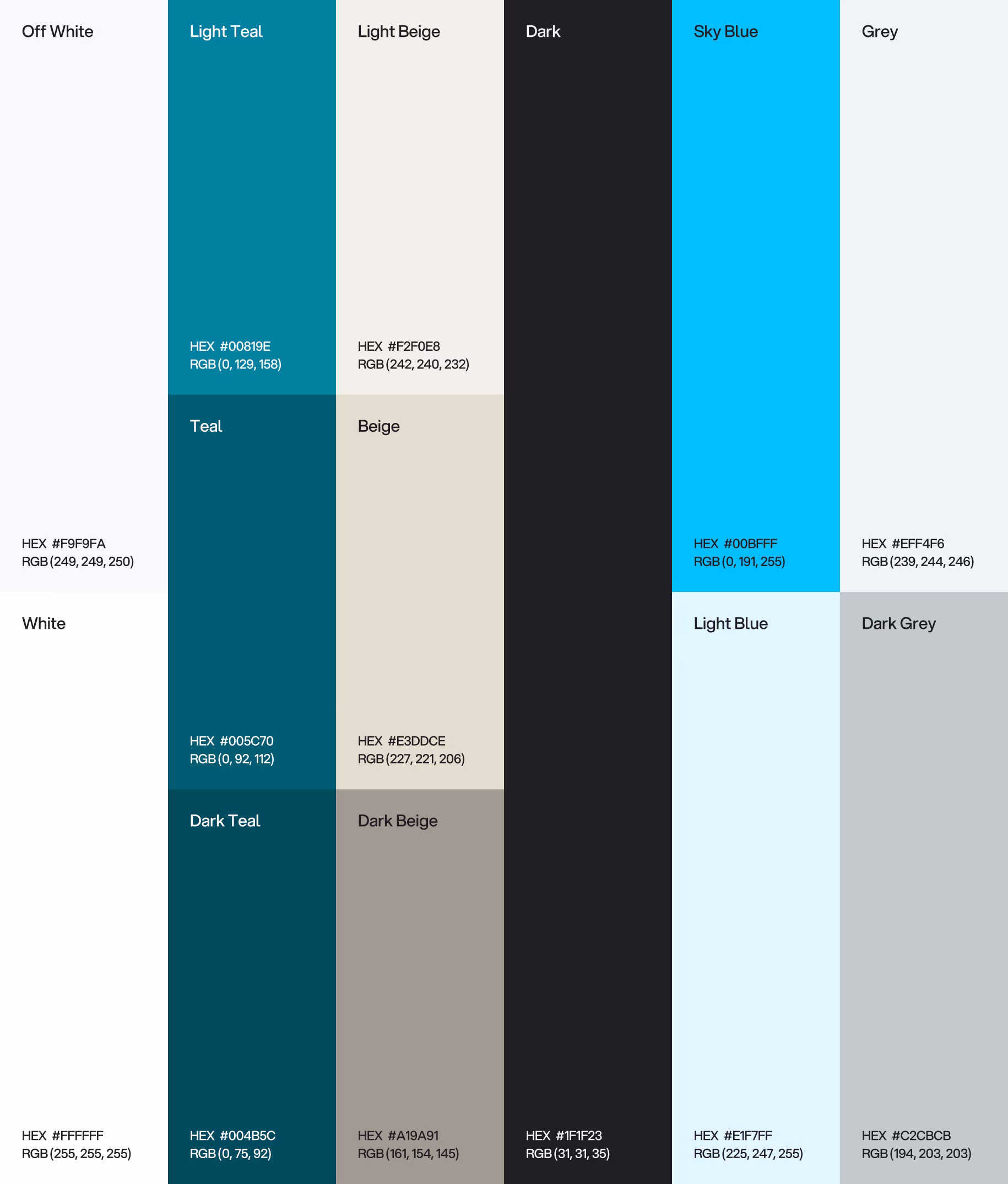 Brand color overview