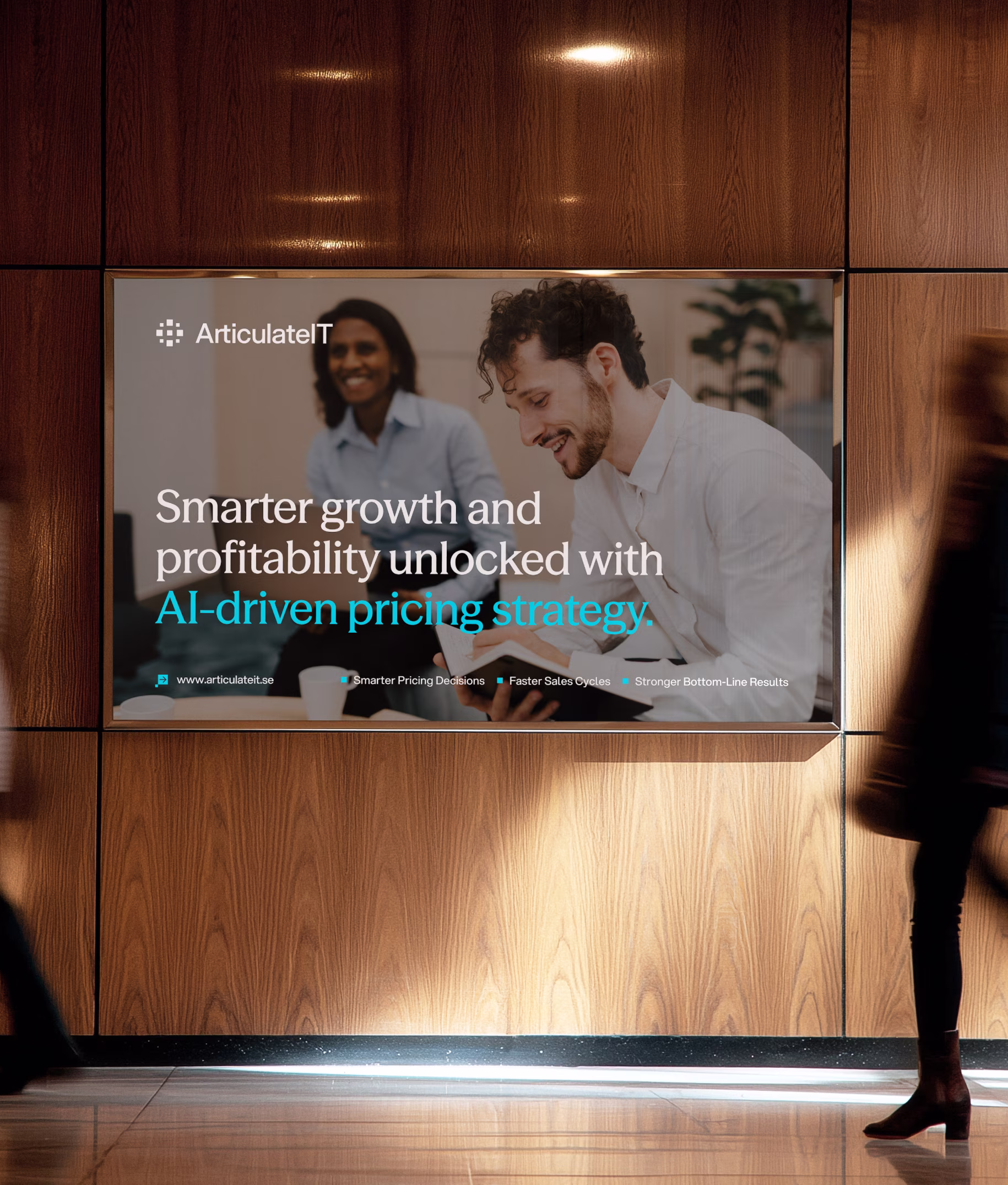 Office lobby billboard