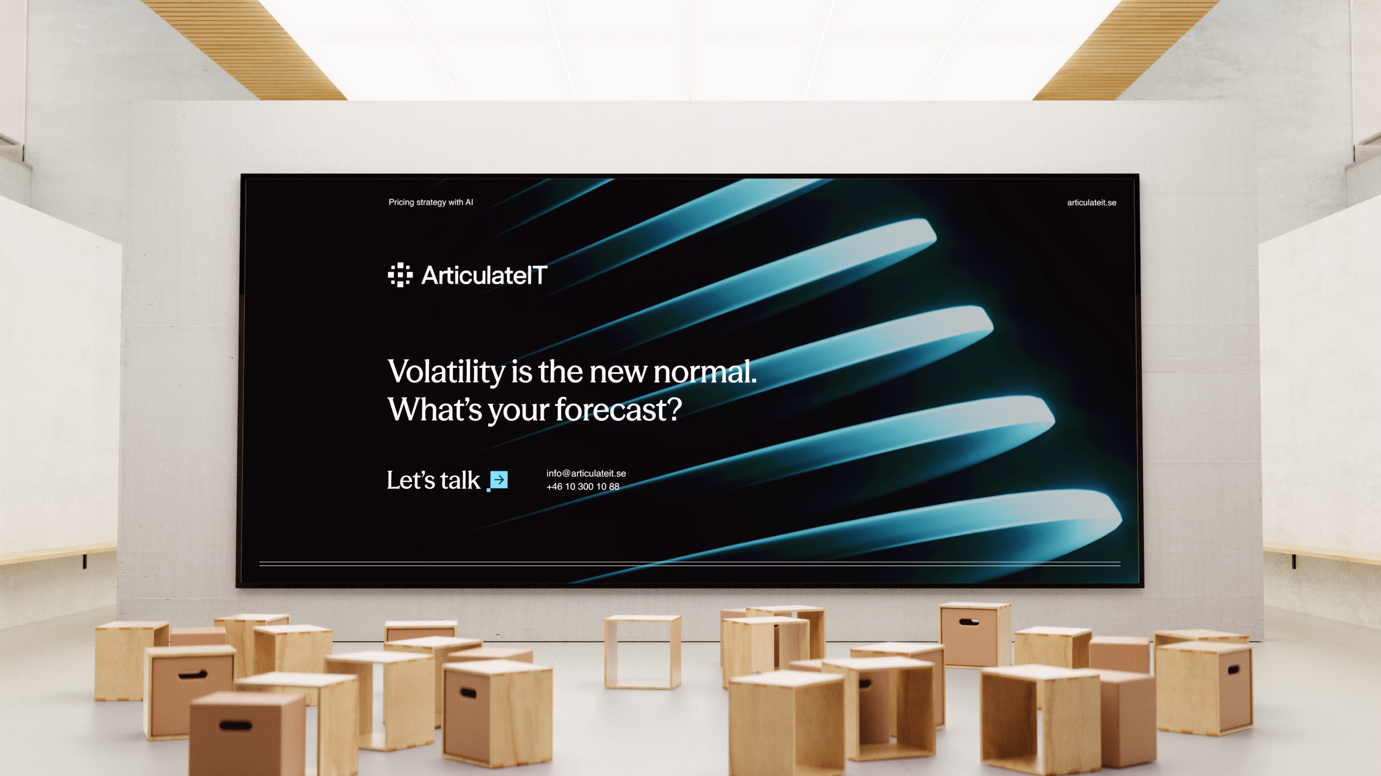 Event screen with 3D element